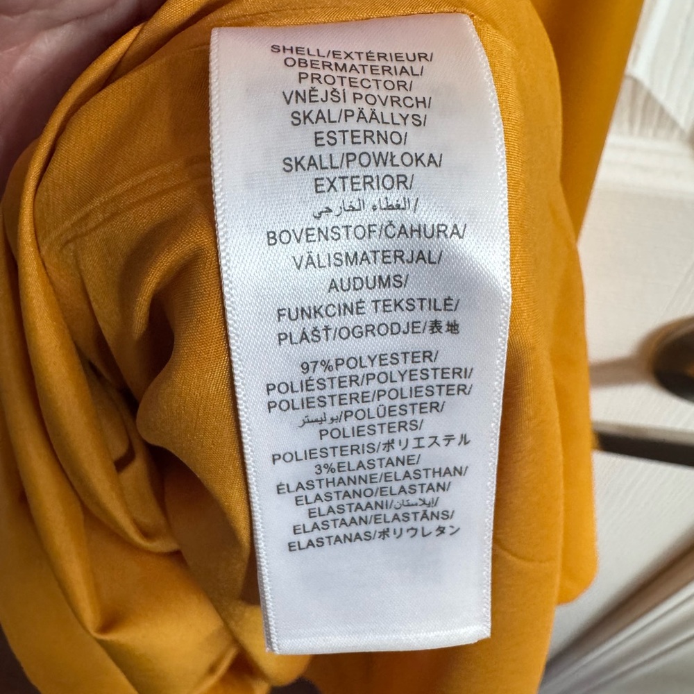 AIDAN MATTOX Yellow Satin Cowl Neck High Low Dress Size 12 - Picture 6 of 7